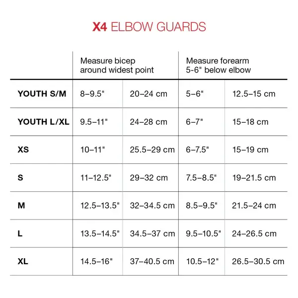 Pro-X4 Elbow size